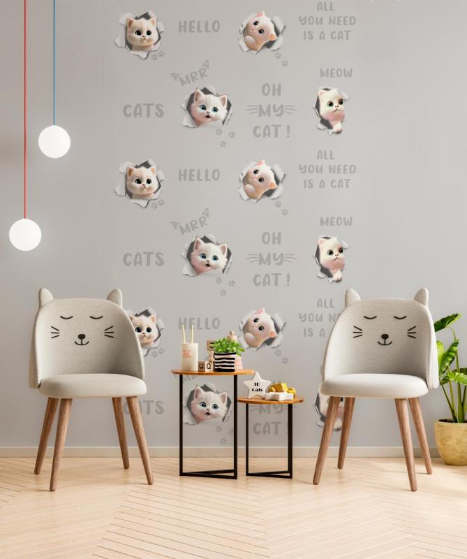 Нежная и очаровательная коллекция 3D cats от Home Color