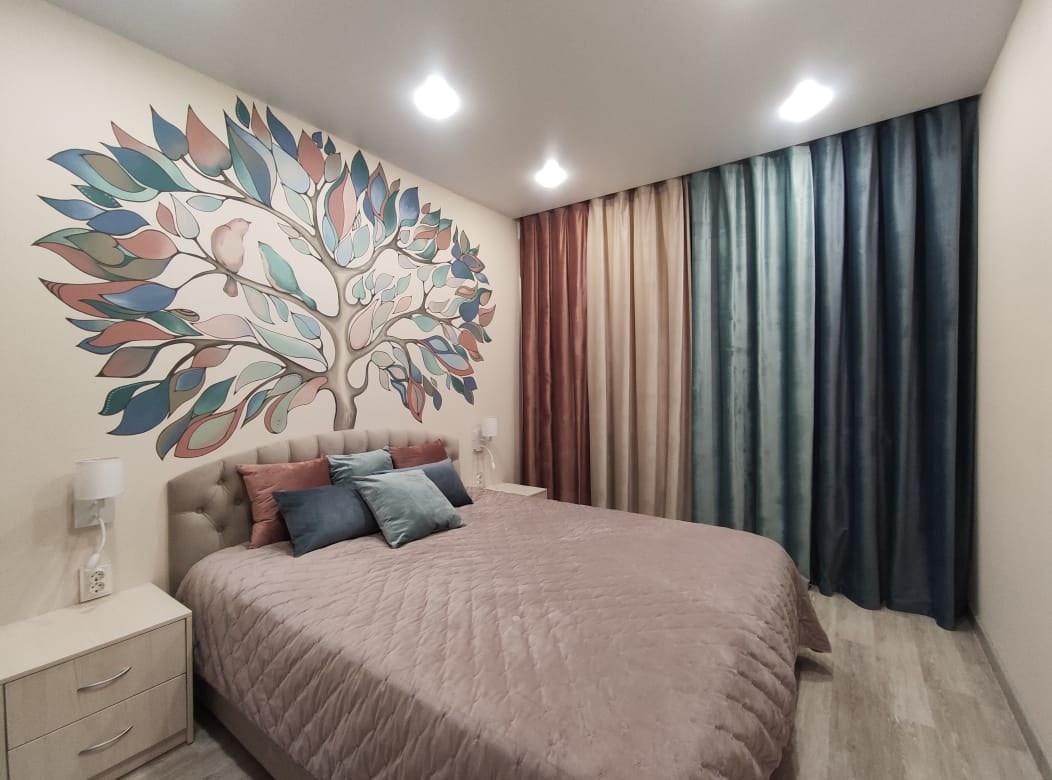 Наша талантливая покупательница Наталья поделилась фотографиями своей спальни!