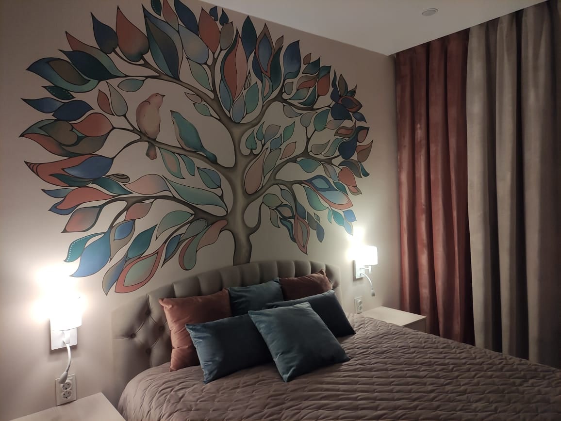 Наша талантливая покупательница Наталья поделилась фотографиями своей спальни!