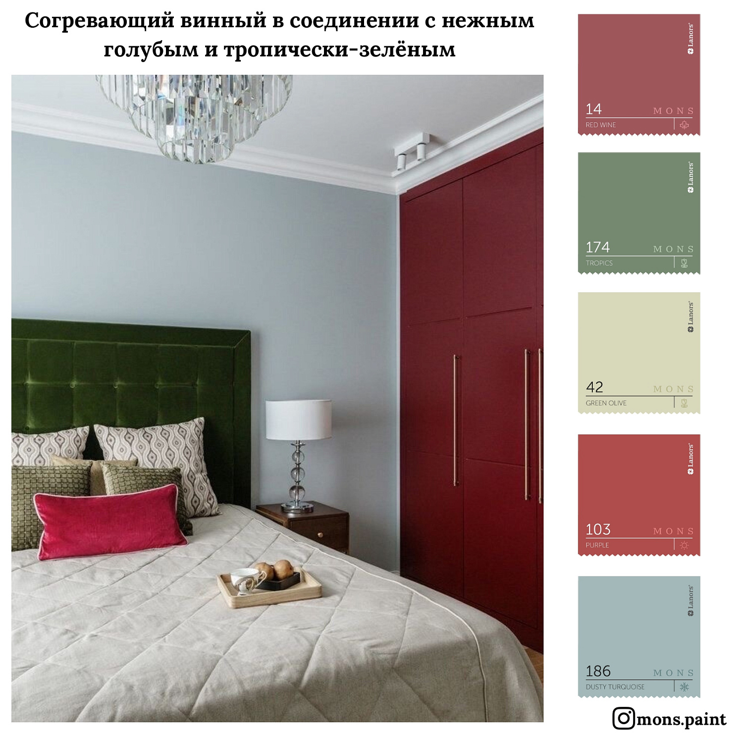 20 готовых цветовых подборок краски MONS "Тренды 2020"